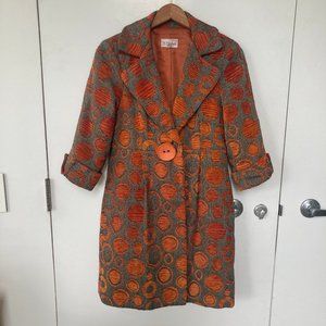 Orange & Gray Long Jacket